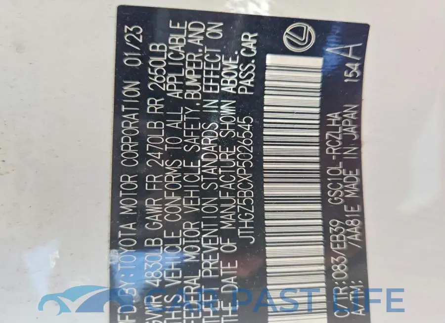 JTHGZ5BCXP5026545# 13