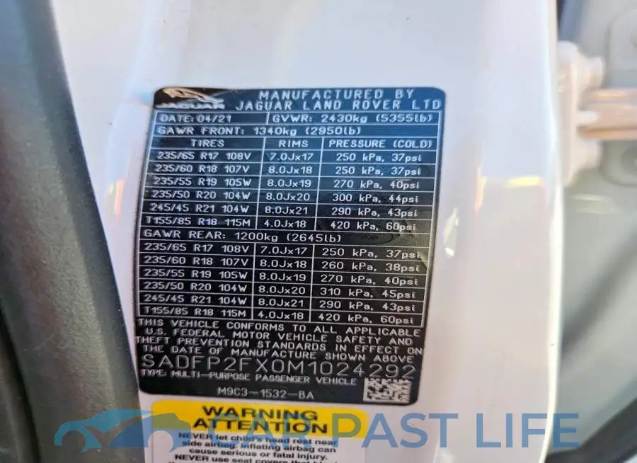 SADFP2FX0M1024292# 14