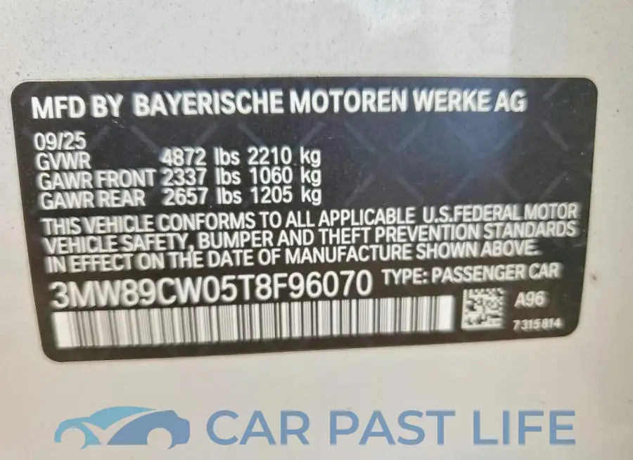 3MW89CW05T8F96070# 12