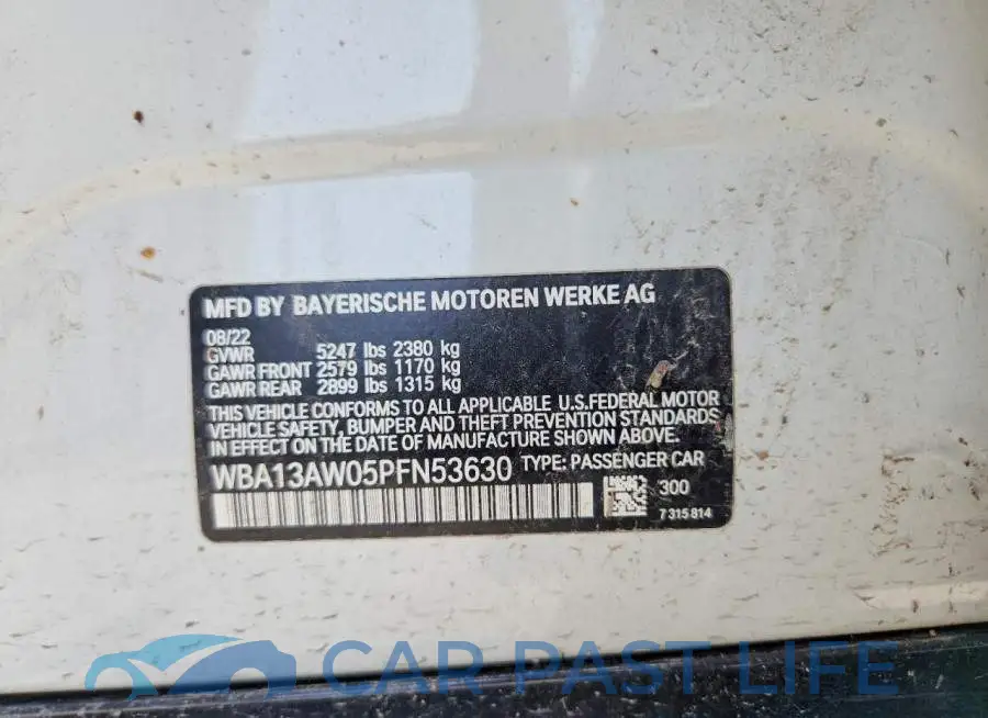 WBA13AW05PFN53630# 12