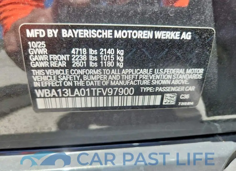 WBA13LA01TFV97900# 12