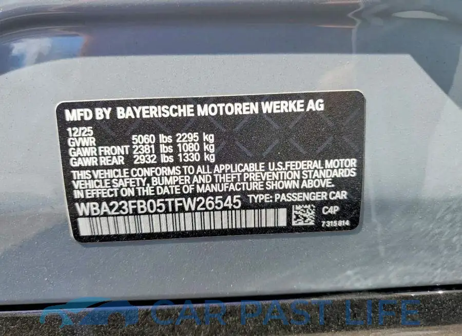 WBA23FB05TFW26545# 12