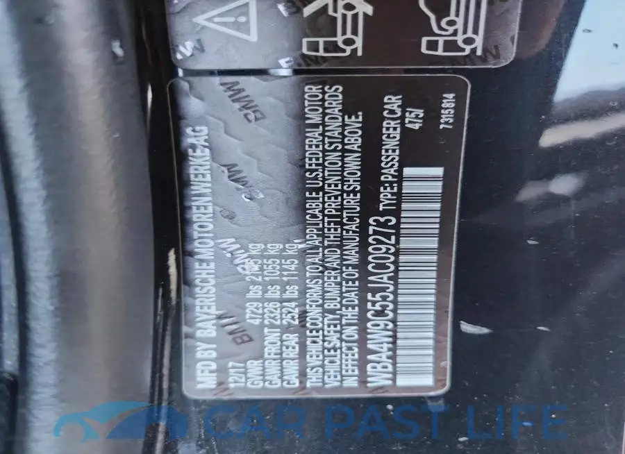 WBA4W9C55JAC09273# 13