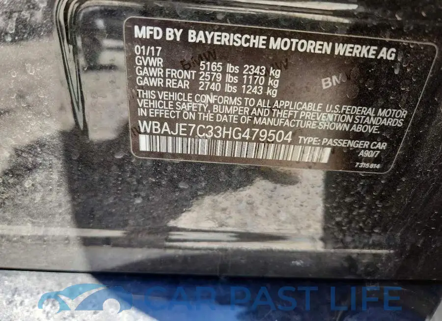WBAJE7C33HG479504# 12