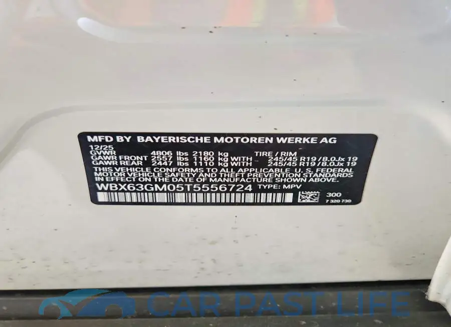 WBX63GM05T5556724# 14