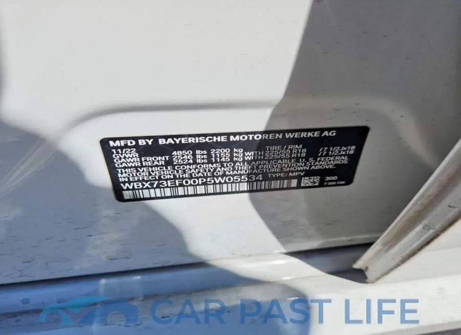 WBX73EF00P5W05534# 12