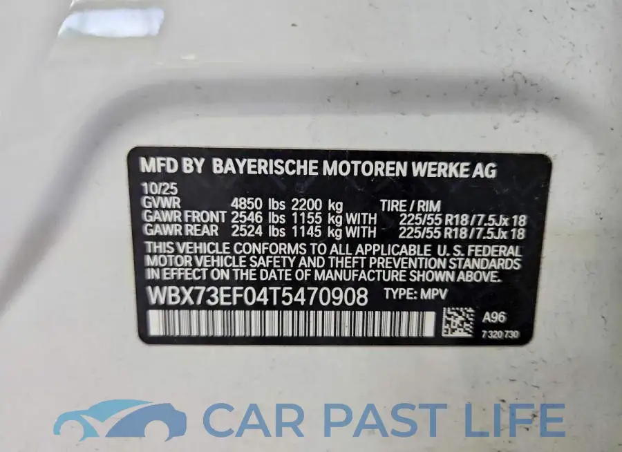 WBX73EF04T5470908# 12