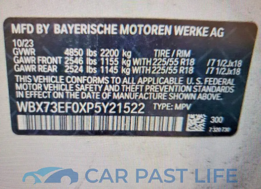 WBX73EF0XP5Y21522# 14