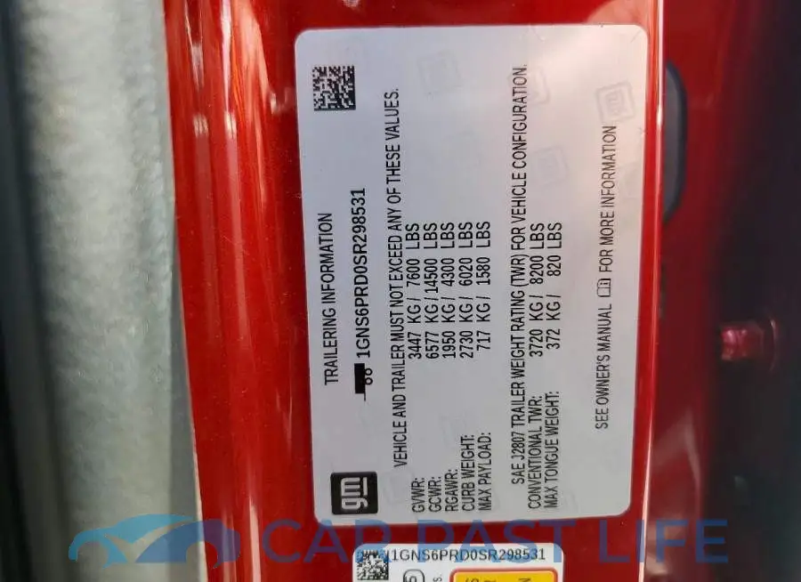 1GNS6PRD0SR298531# 14