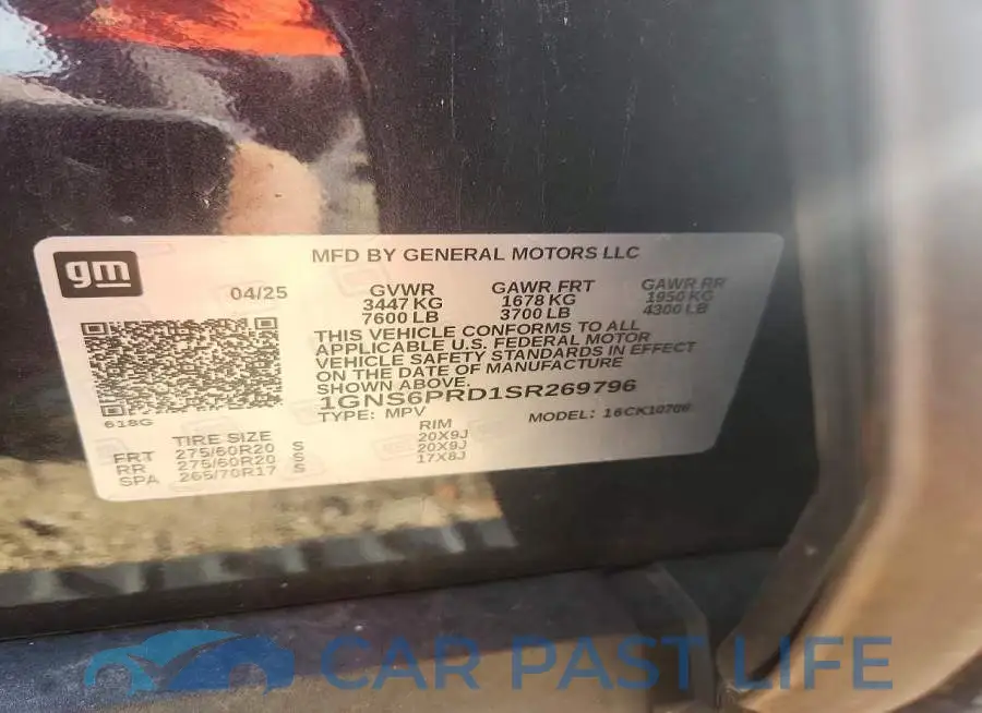 1GNS6PRD1SR269796# 13