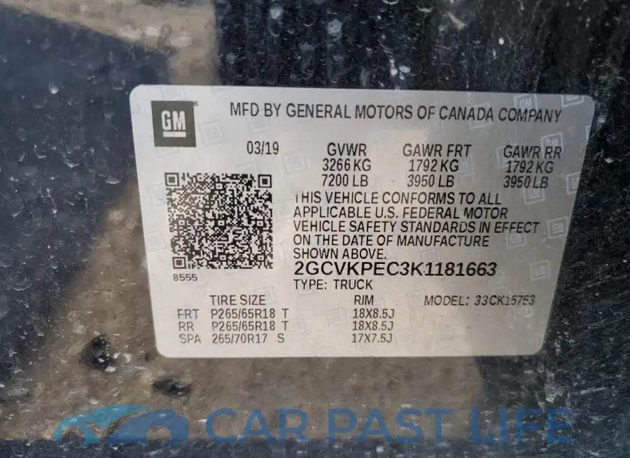 2GCVKPEC3K1181663# 12