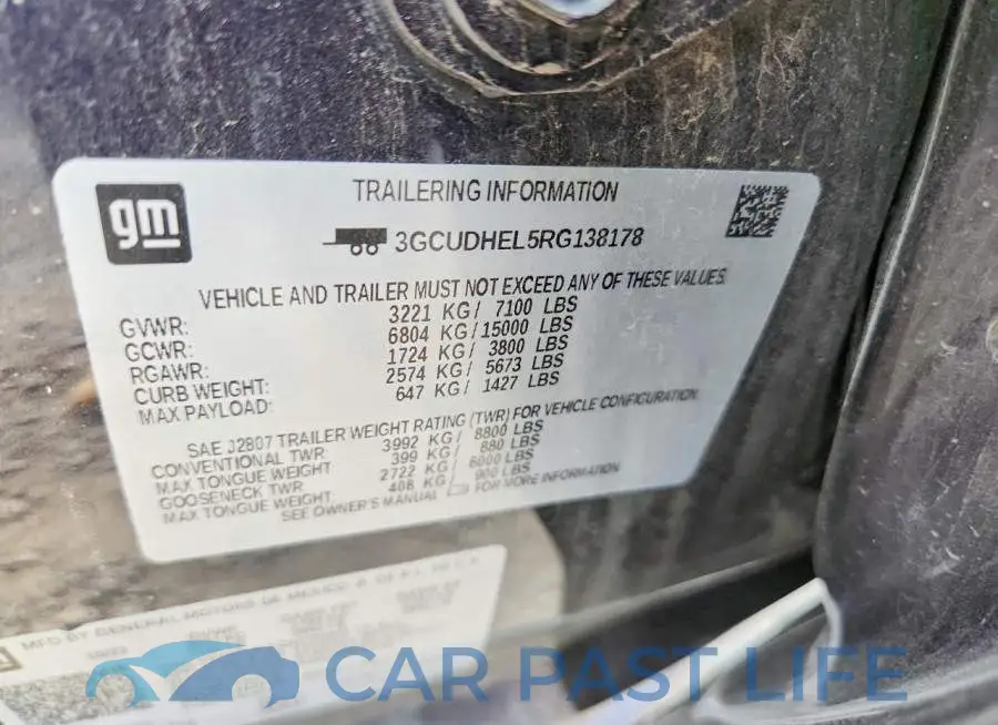 3GCUDHEL5RG138178# 12