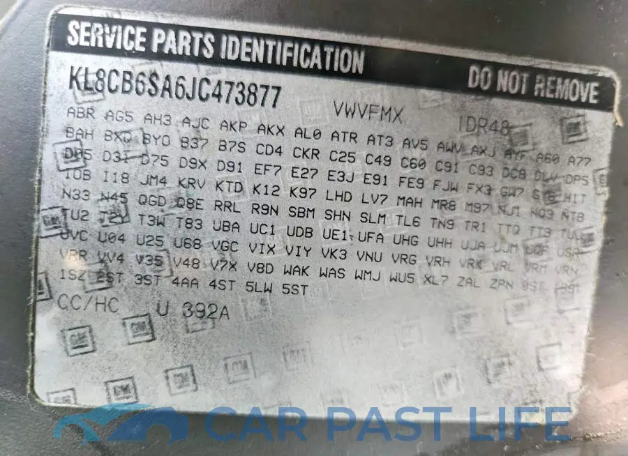KL8CB6SA6JC473877# 12