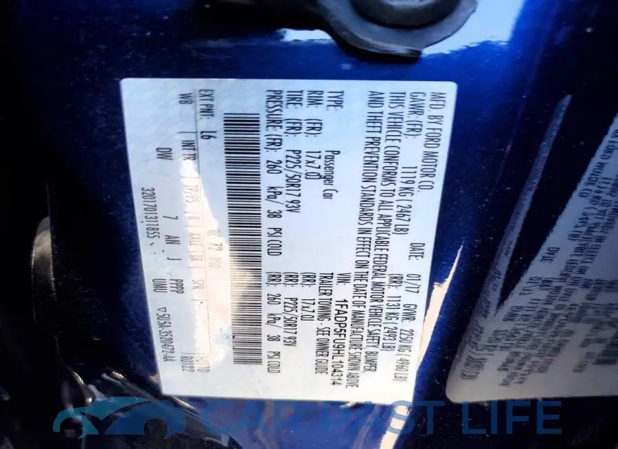 1FADP5FU9HL104314# 13