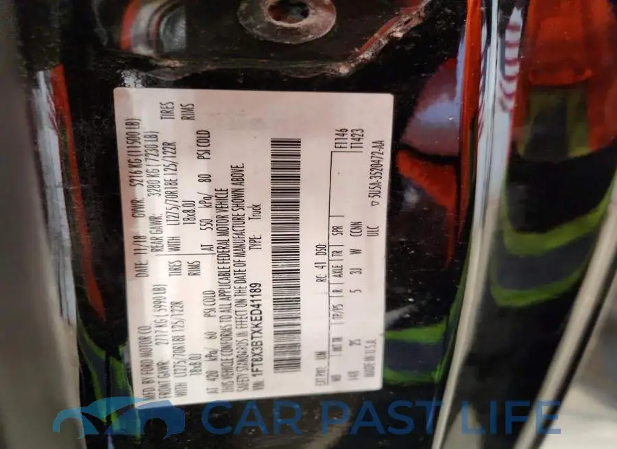 1FT8X3BTXKED41189# 12