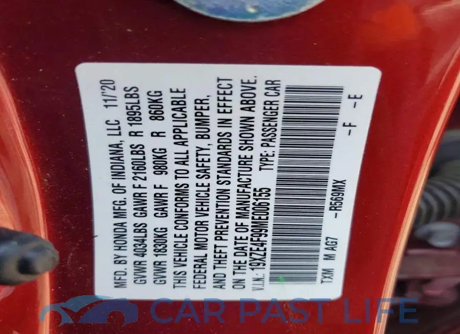 19XZE4F99ME006155# 13