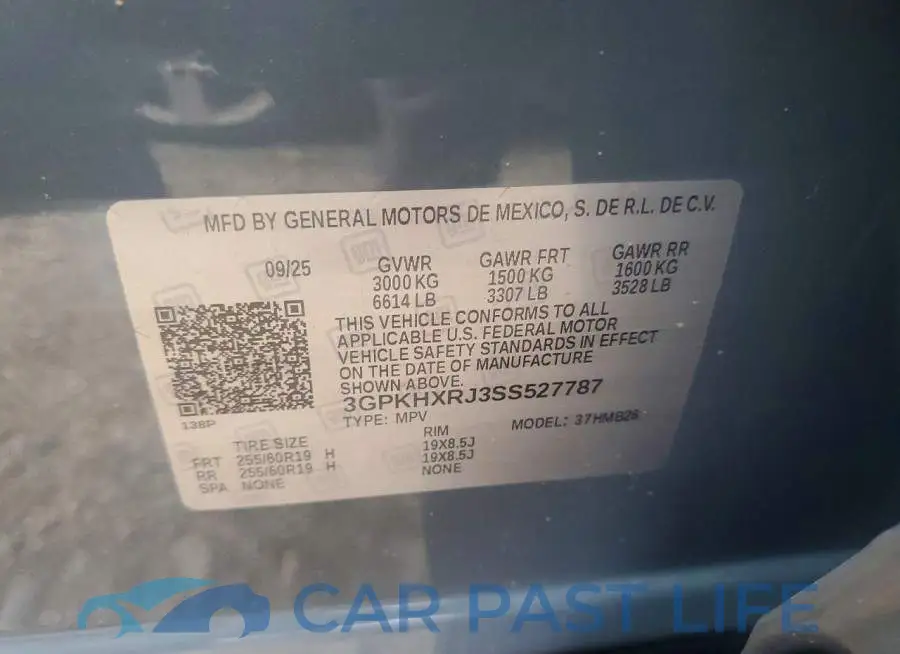 3GPKHXRJ3SS527787# 13