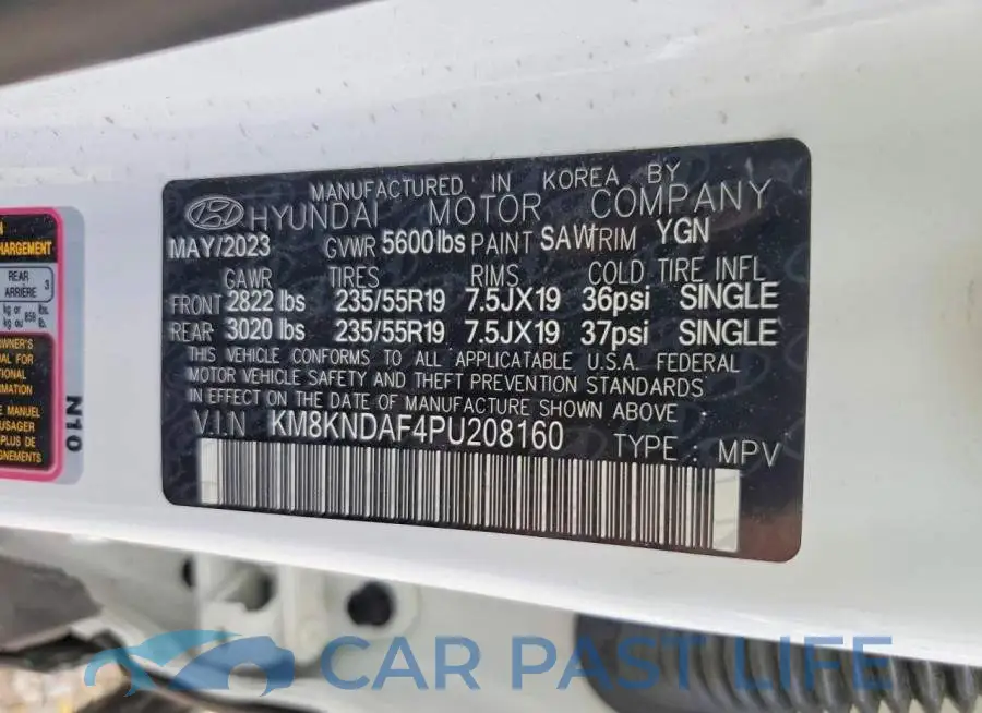KM8KNDAF4PU208160# 12