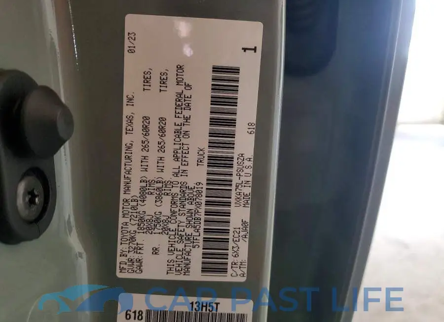 5TFLA5DB7PX078019# 12