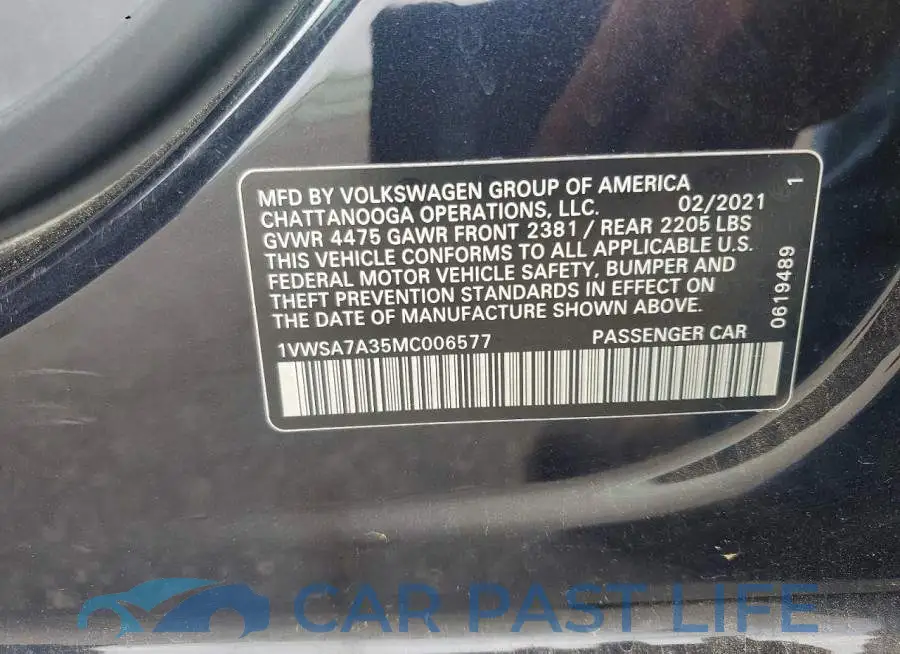 1VWSA7A35MC006577# 12