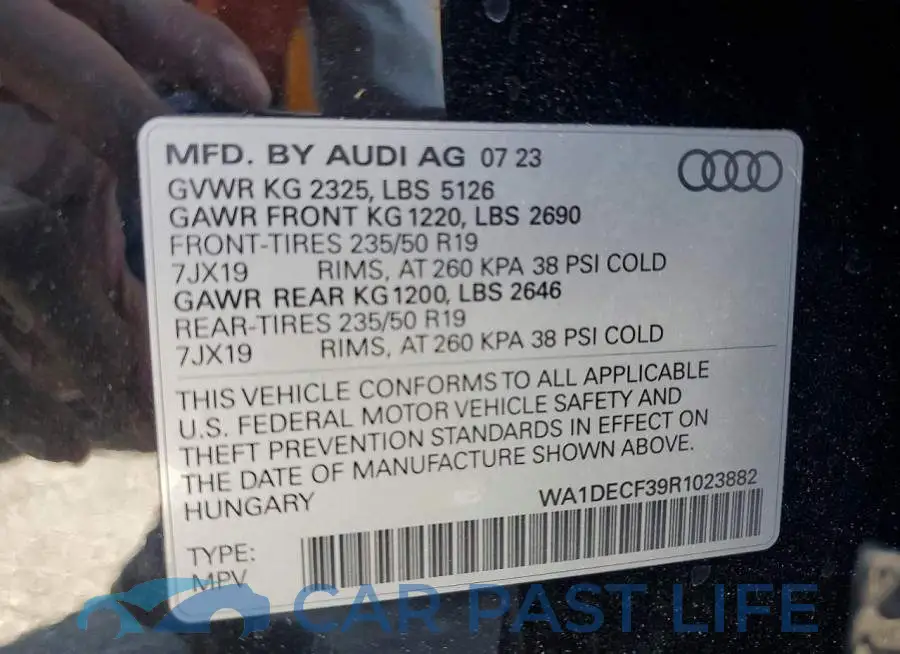 WA1DECF39R1023882# 14