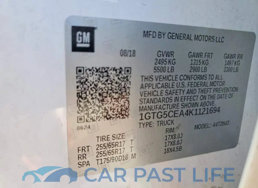 1GTG5CEA4K1121694# 12