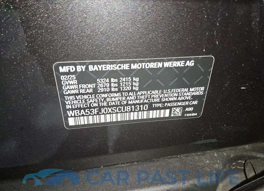 WBA53FJ0XSCU81310# 12