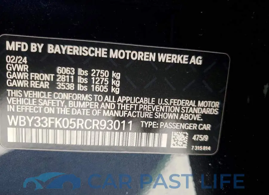 WBY33FK05RCR93011# 13