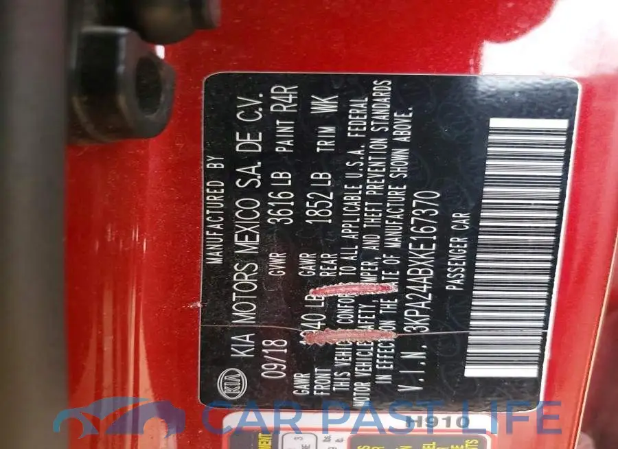 3KPA24ABXKE167370# 12