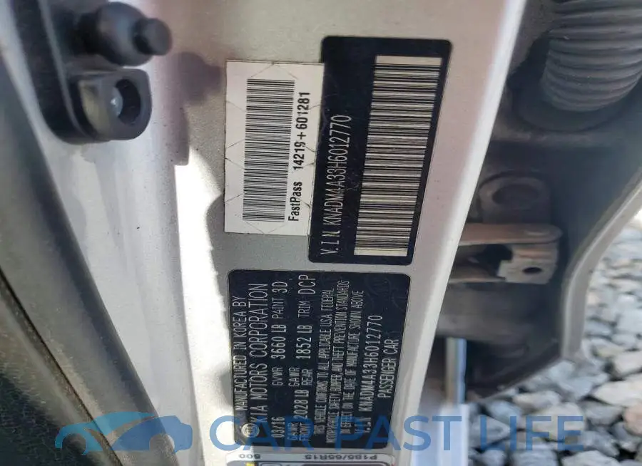 KNADM4A33H6012770# 13