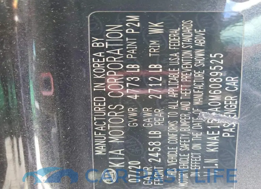 KNAE15LA0M6089525# 13