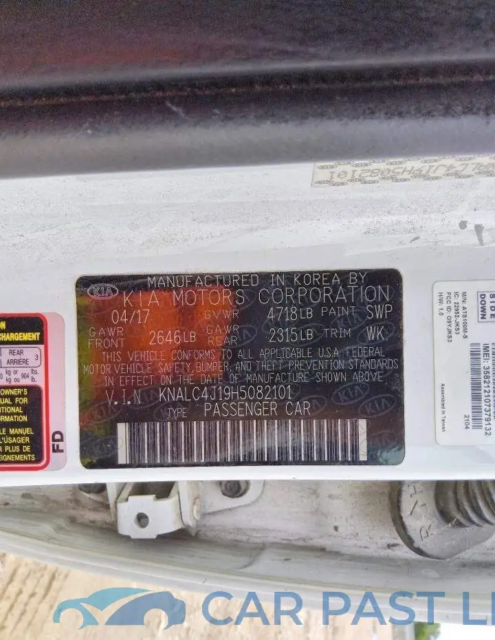 KNALC4J19H5082101# 12