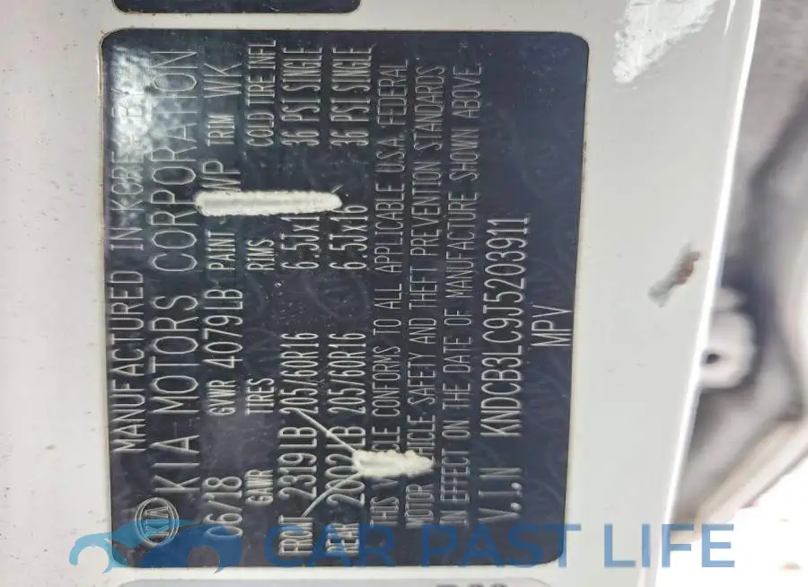 KNDCB3LC9J5203911# 12
