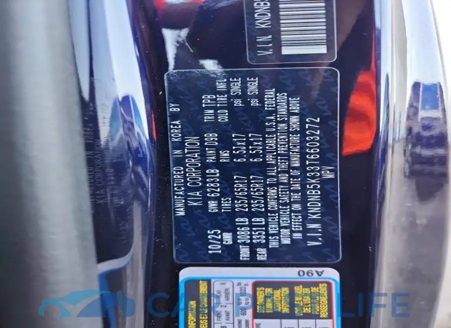KNDNB5K33T6603272# 13