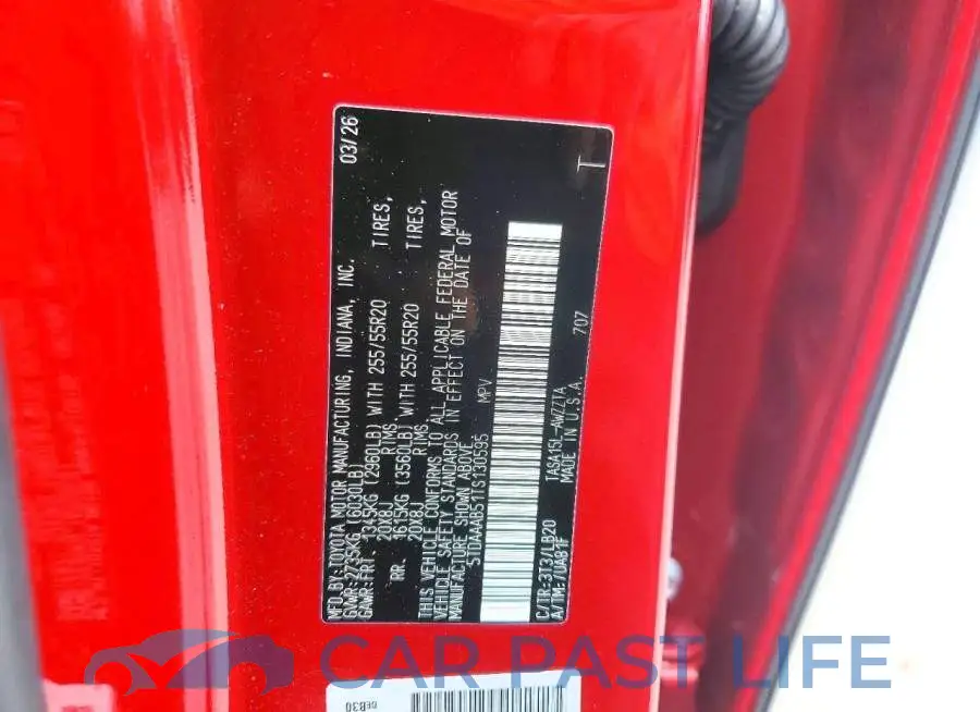 5TDAAAB51TS130595# 13
