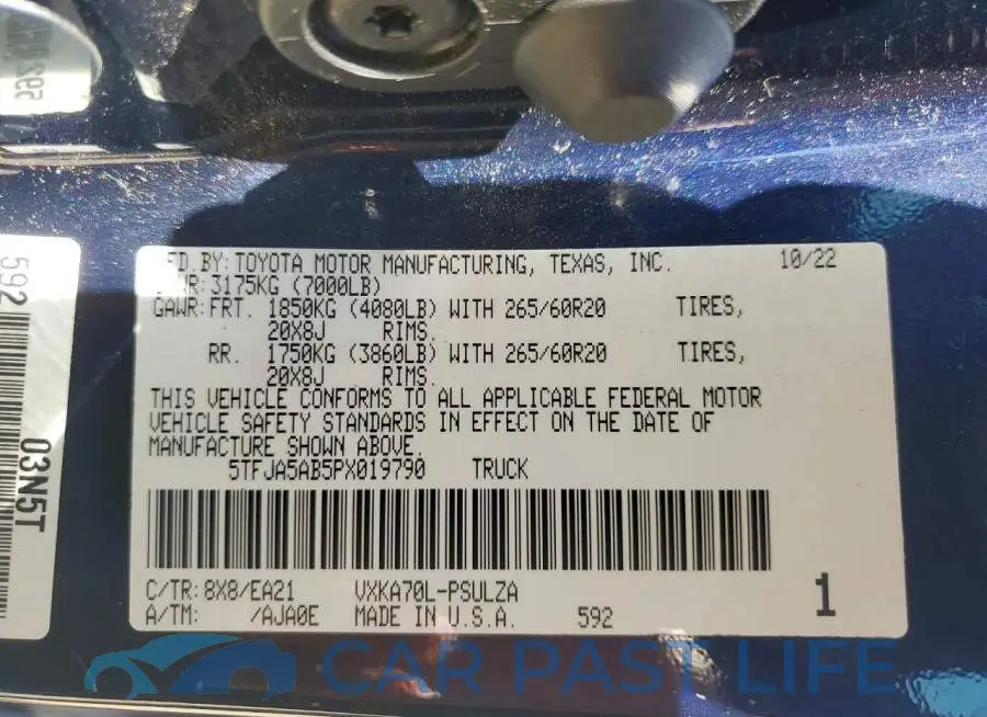 5TFJA5AB5PX019790# 12