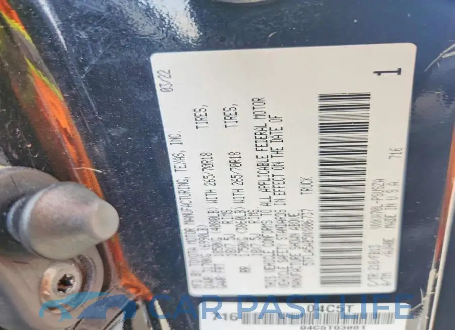 5TFLA5AB5NX006737# 13