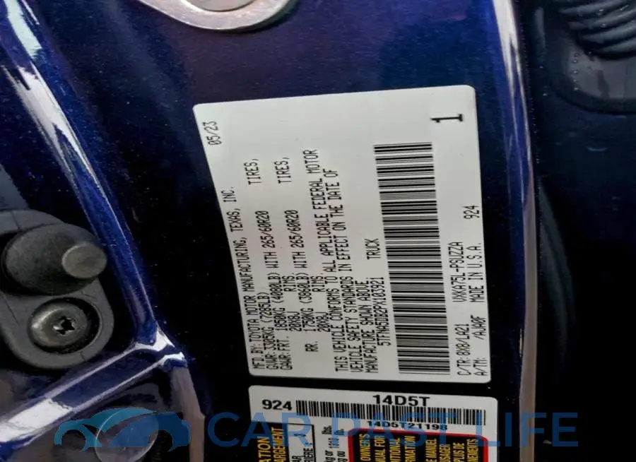 5TFNA5DB2PX103921# 12