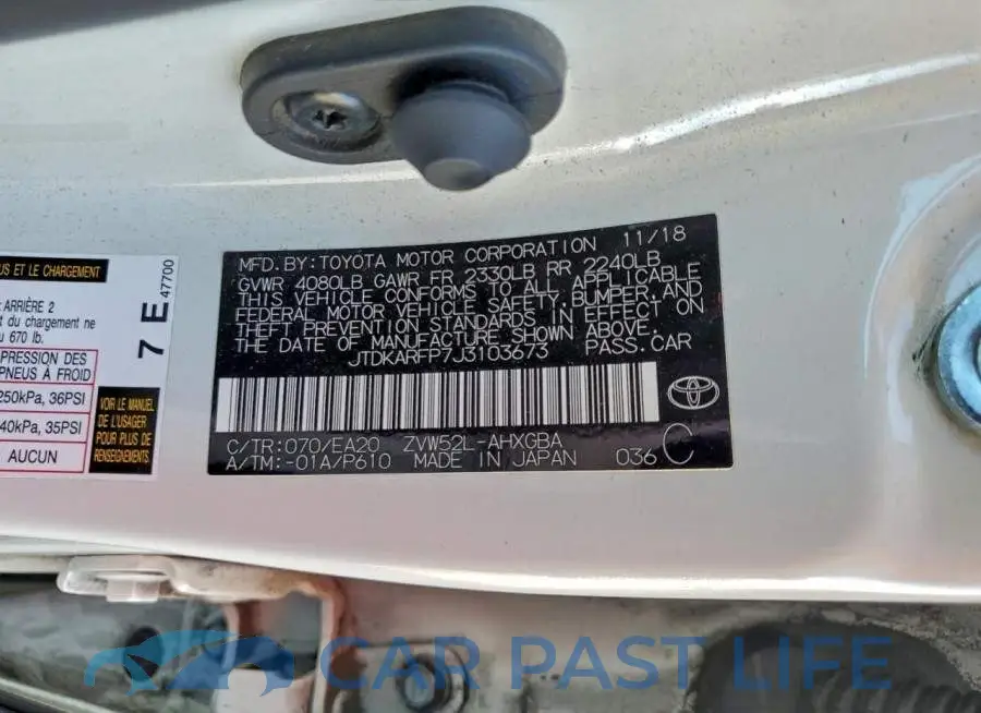 JTDKARFP7J3103673# 12