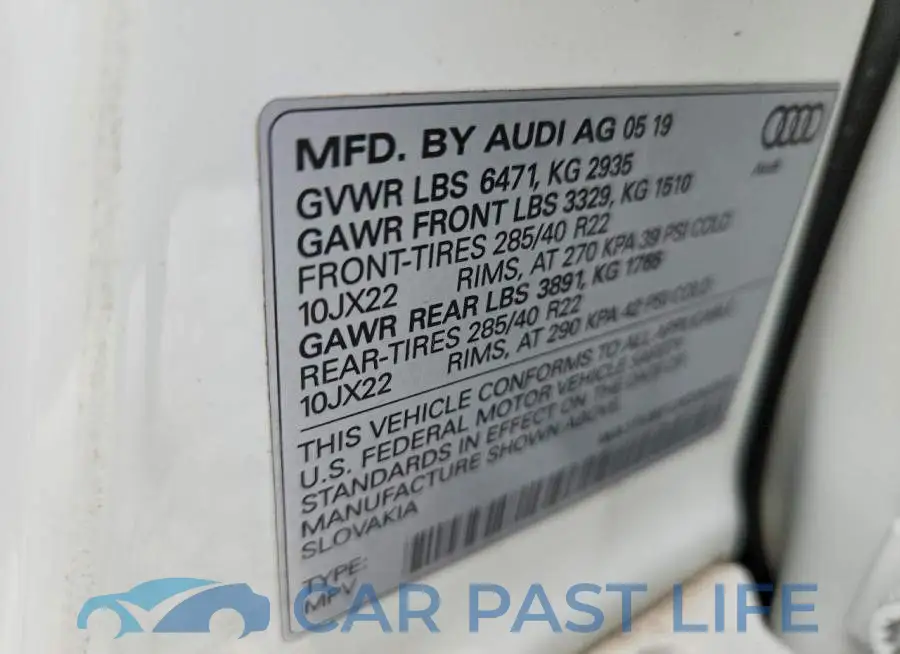 WA1FVBF12KD042523# 13
