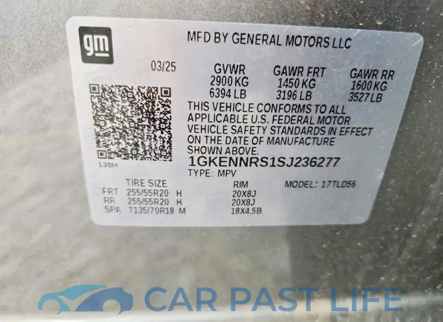 1GKENNRS1SJ236277# 13
