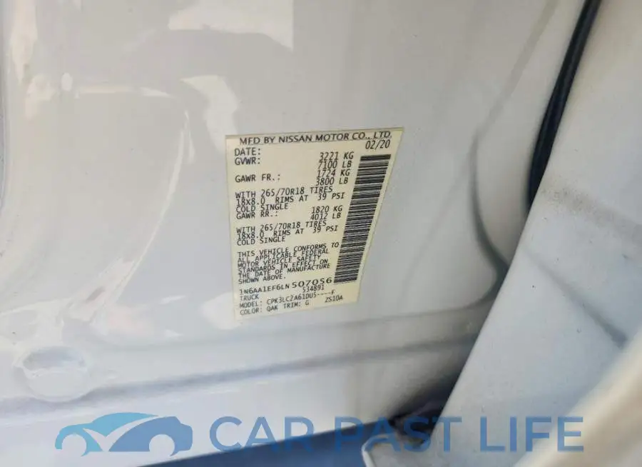 1N6AA1EF6LN507056# 12
