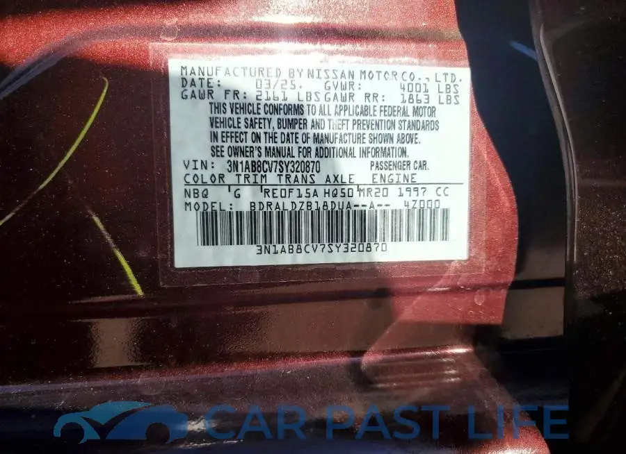 3N1AB8CV7SY320870# 13