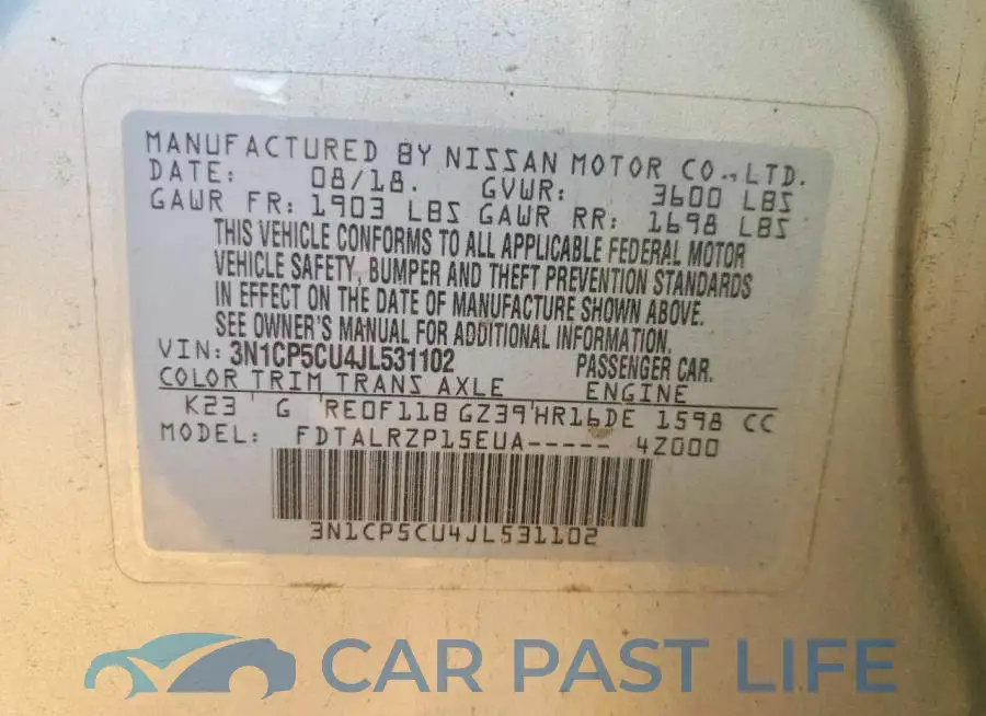 3N1CP5CU4JL531102# 12