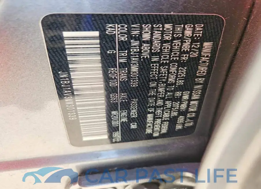 JN1BJ1AV3MW301339# 13