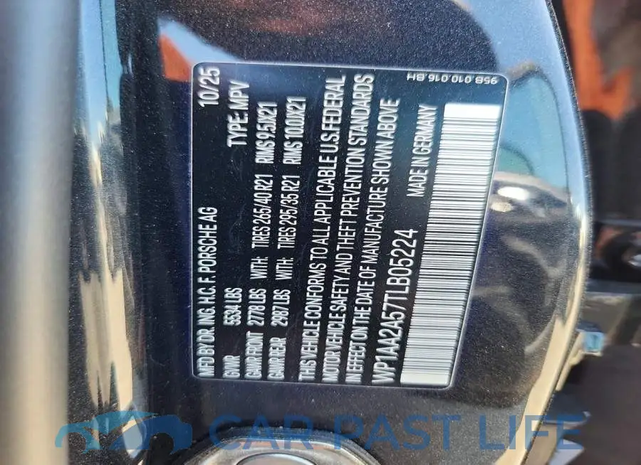 WP1AA2A57TLB05224# 13