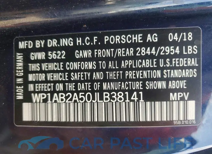 WP1AB2A50JLB38141# 13
