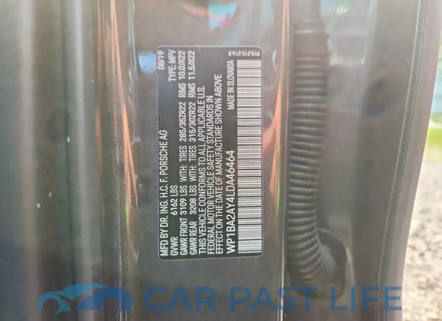 WP1BA2AY4LDA46464# 13