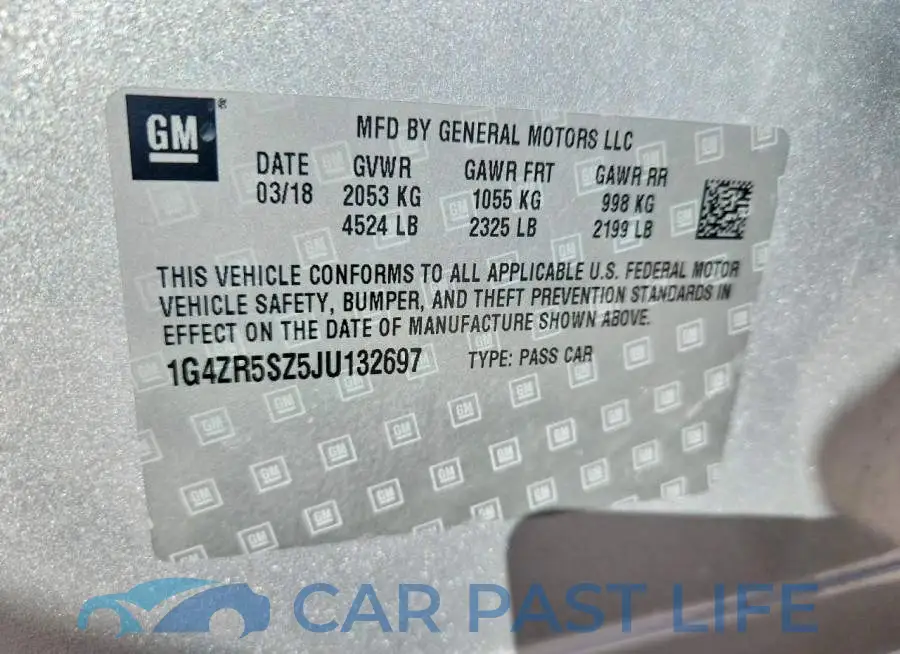 1G4ZR5SZ5JU132697# 13