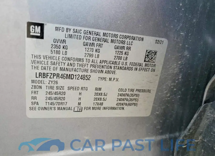 LRBFZPR46MD124852# 13